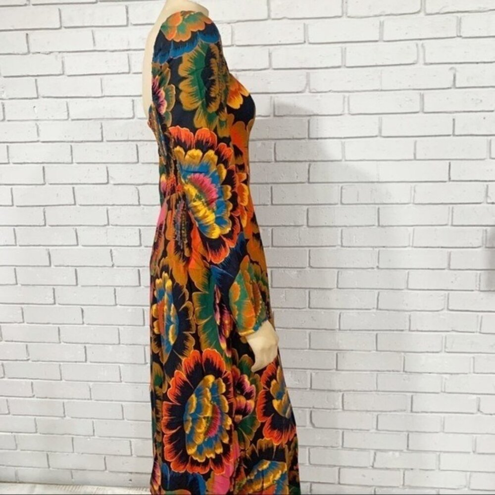 FARM Rio “Flowers” Midi‎ Dress • Bold Floral Print • Size Small • NWT - Picture 8 of 10